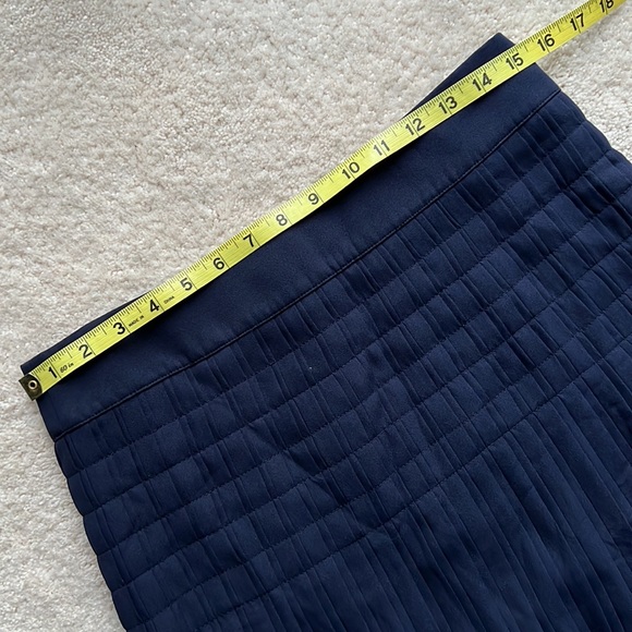 J. Crew Navy Pleated Skirt - Picture 5 of 11